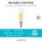 Luxrite B11 LED Bulbs 5W (60W Equivalent) 550LM 3500K Natural White Dimmable E12 Candelabra Base 6-Pack LR21645-6PK - alternate 5